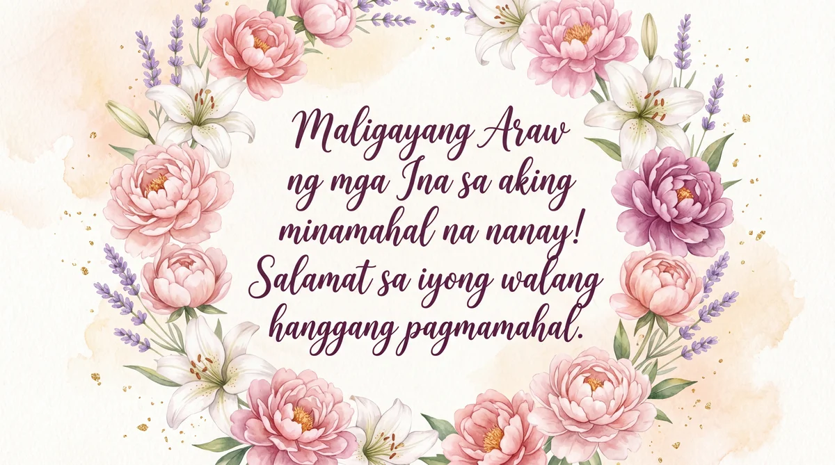 Mensahe sa Araw ng mga Ina para sa aking minamahal na nanay