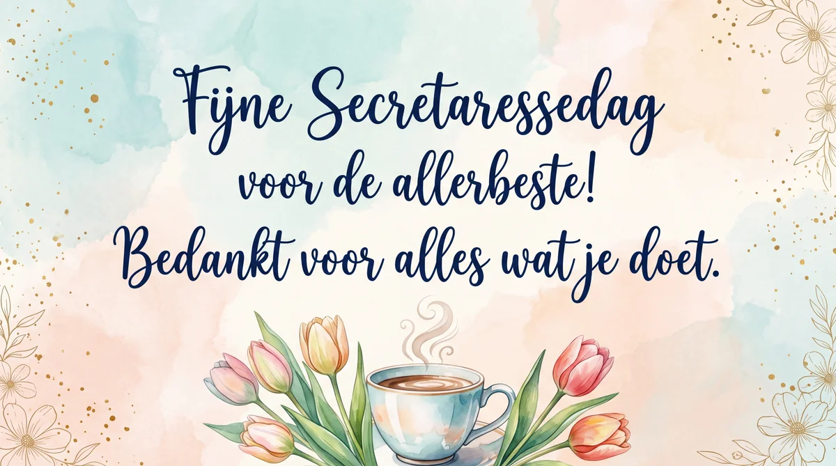 Tekst voor kaartje Secretaressedag voor de beste secretaress...
