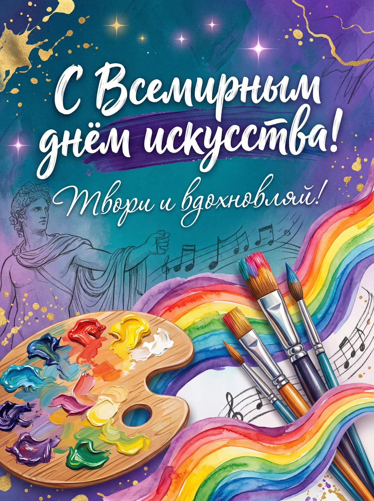 С Всемирным днём искусства! Твори и вдохновляй!