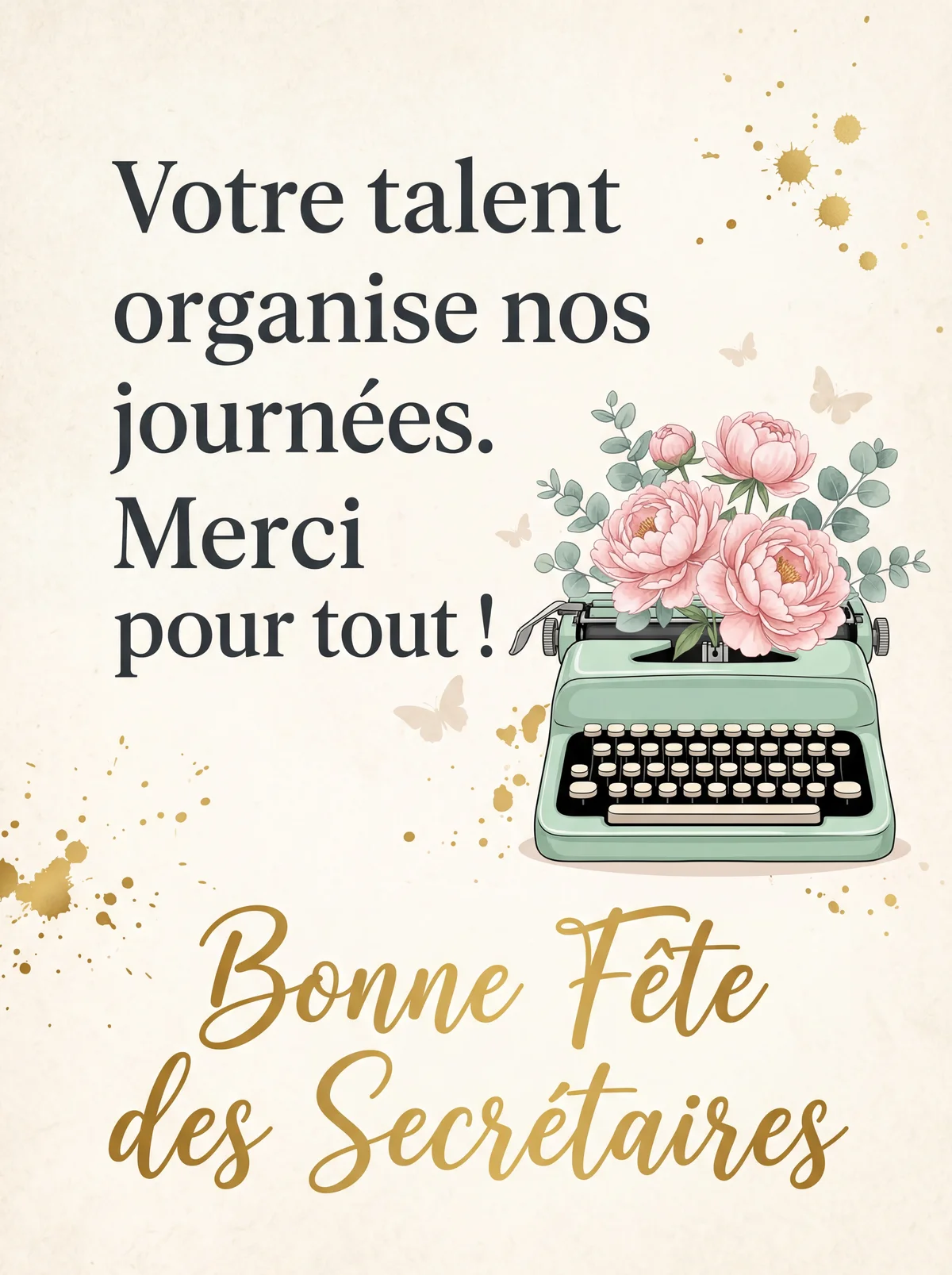 Carte de vœux pour la Journée des Secrétaires