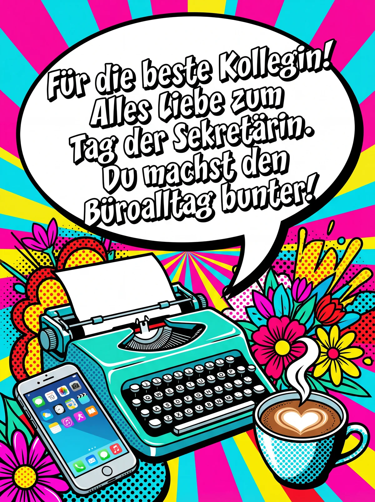 Glückwünsche zum Tag der Sekretärin für die beste Kollegin
