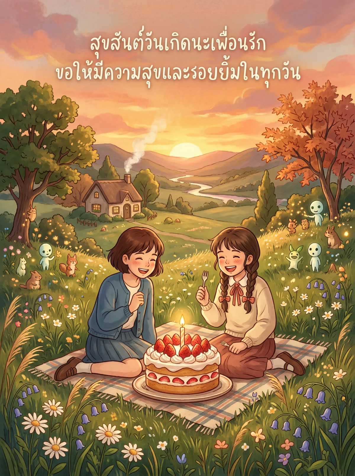 การ์ดอวยพรวันเกิดให้เพื่อนรัก
