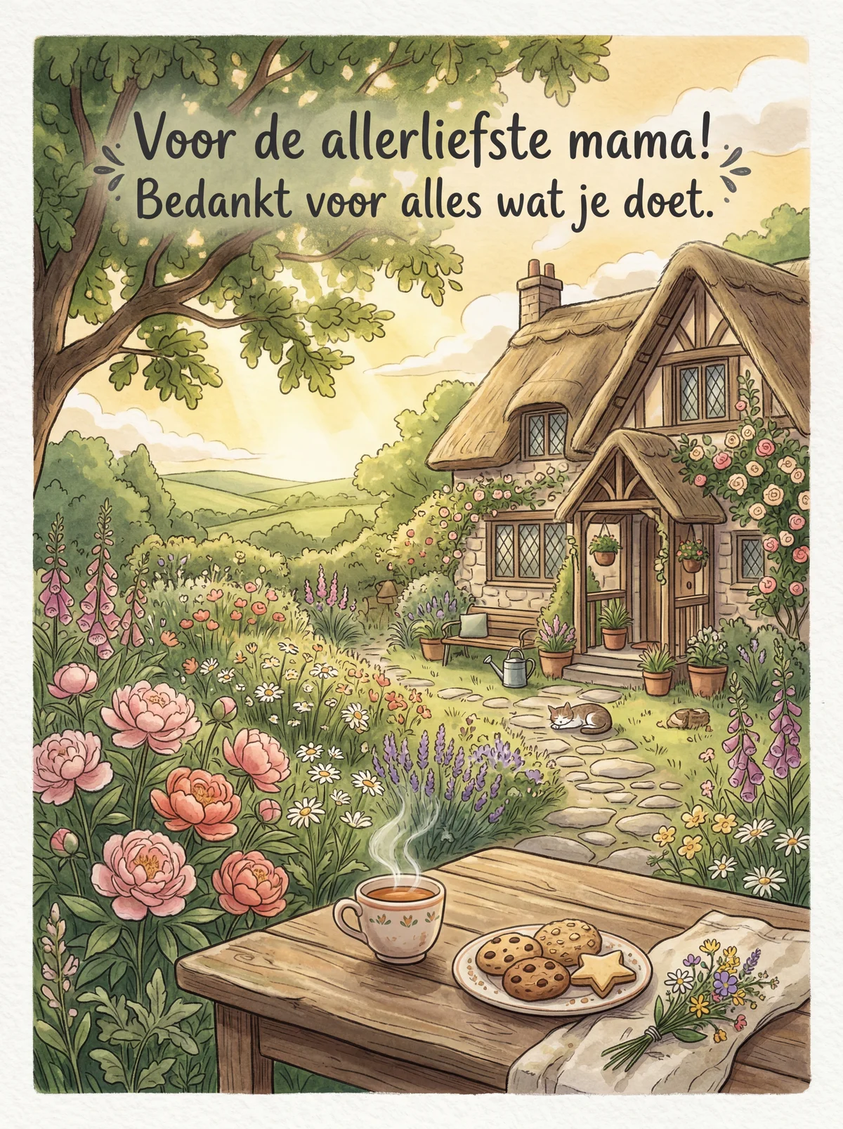 Tekst voor Moederdagkaart voor een lieve mama
