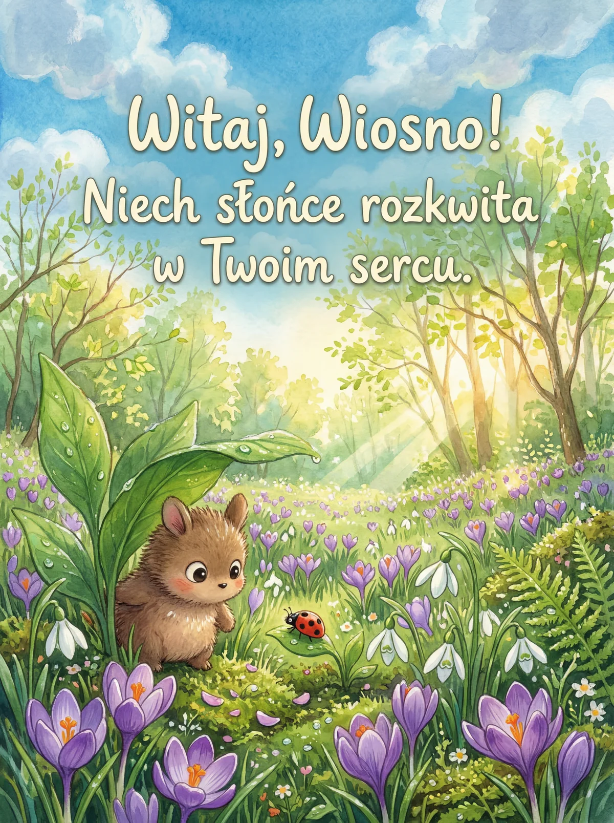 kartka na powitanie wiosny