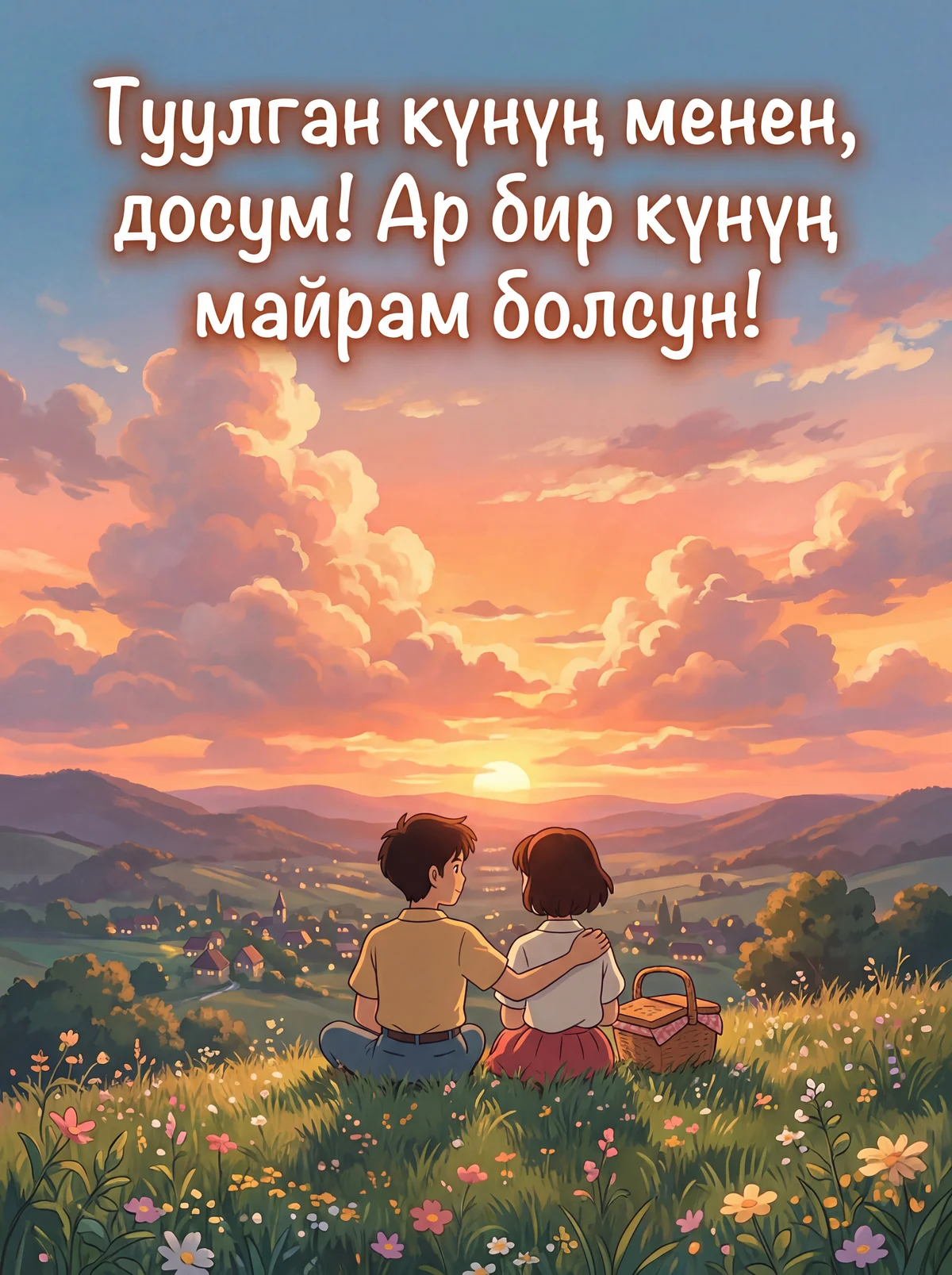 Досуңдун туулган күнүнө куттуктоо