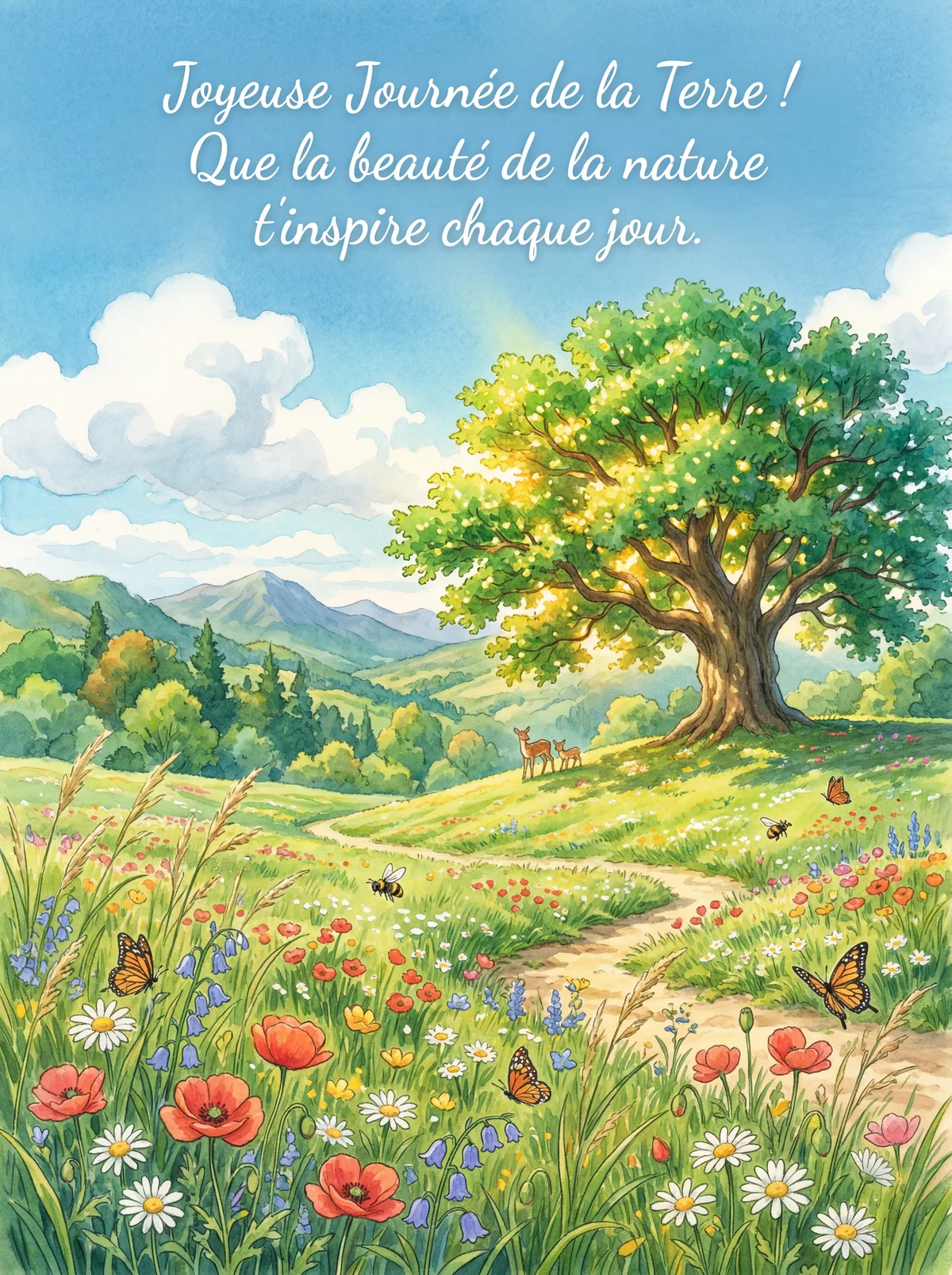 Message pour la Journée de la Terre, pour un ami qui aime la...