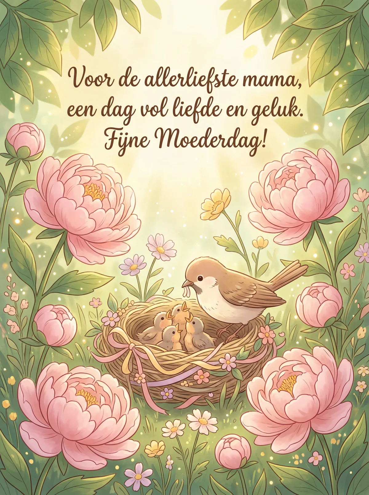 moederdag kaart voor de liefste mama