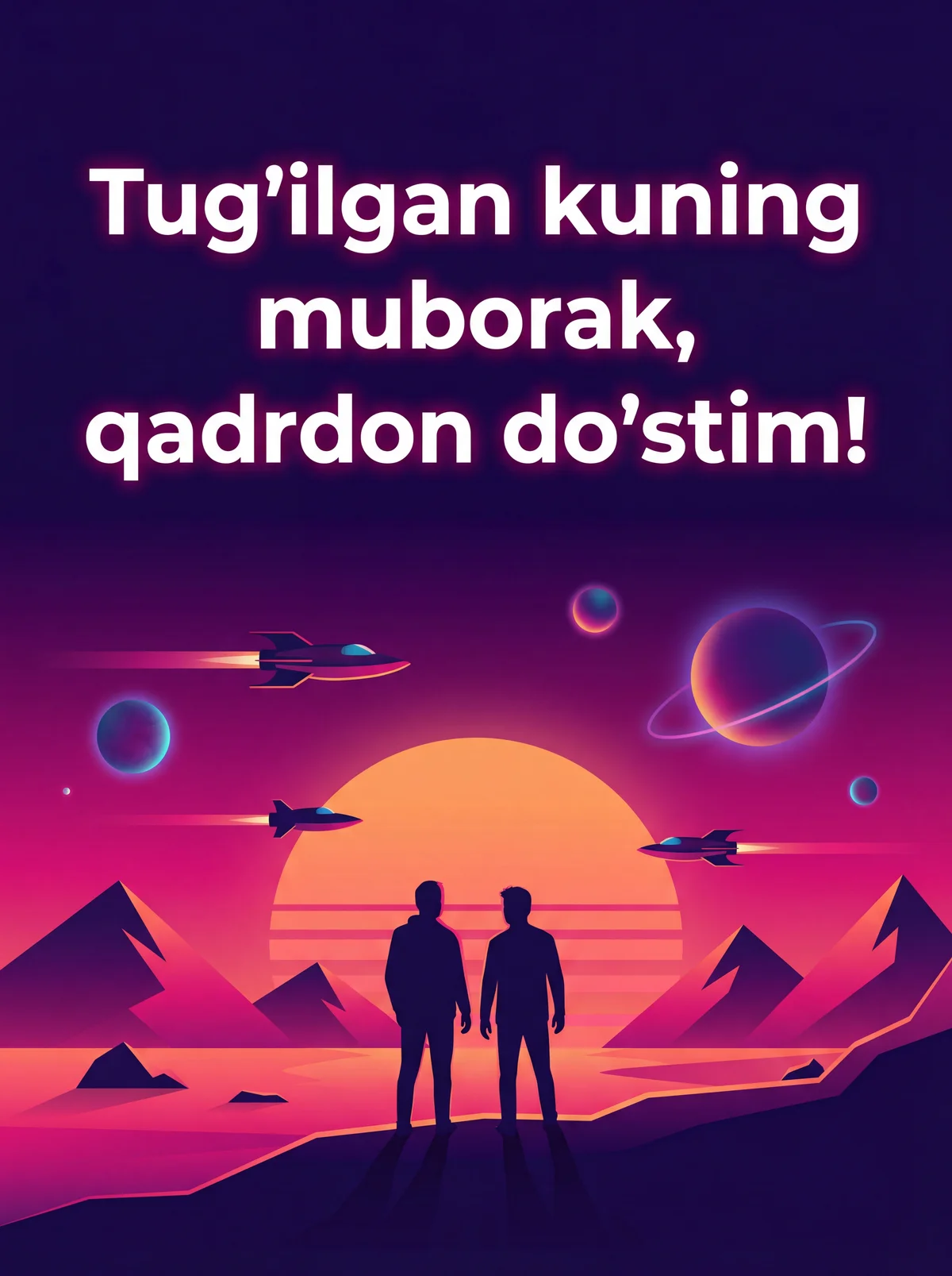 Do'stga tug'ilgan kun tabrigi