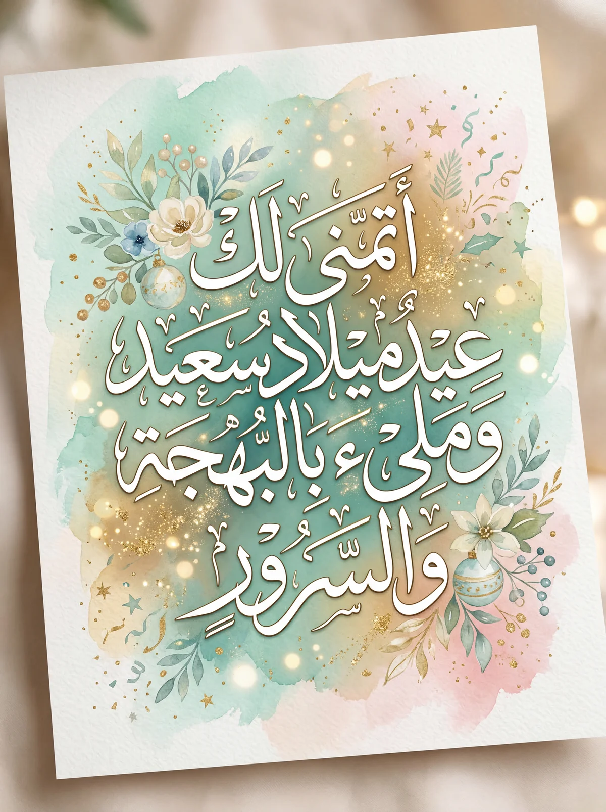 أتمنى لك عيد ميلاد سعيد ومليء بالبهجة والسرور