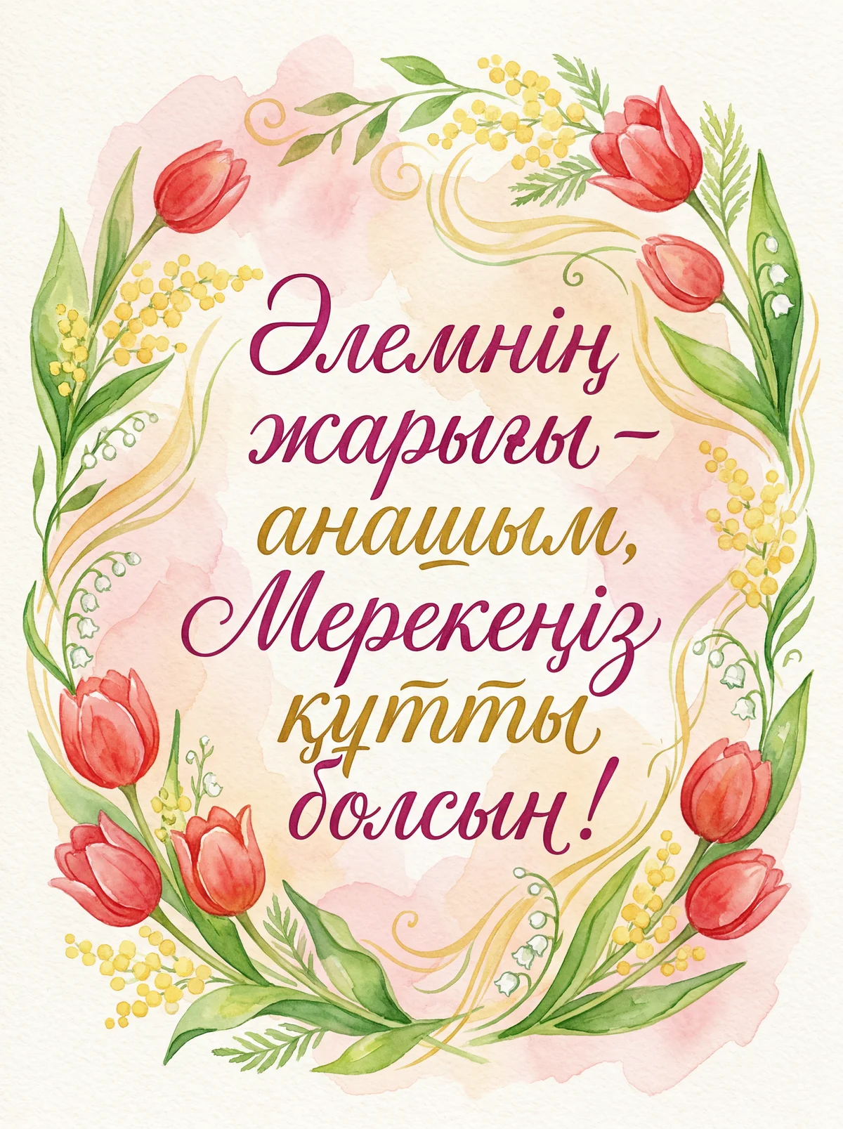 Құрметті ана, 8 наурыз құтты болсын!