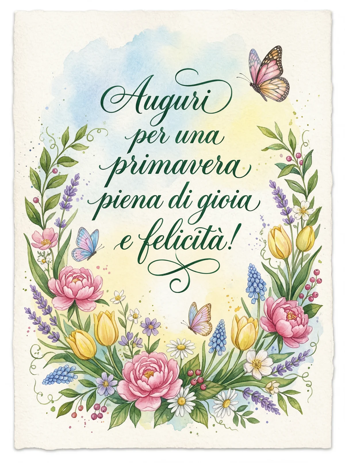 Auguri per una primavera piena di gioia e felicità!