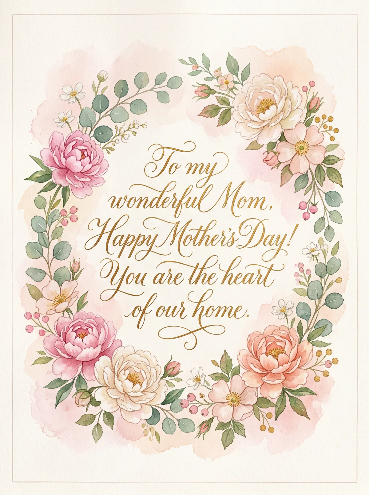 Happy Mother's Day card for my wonderful mom