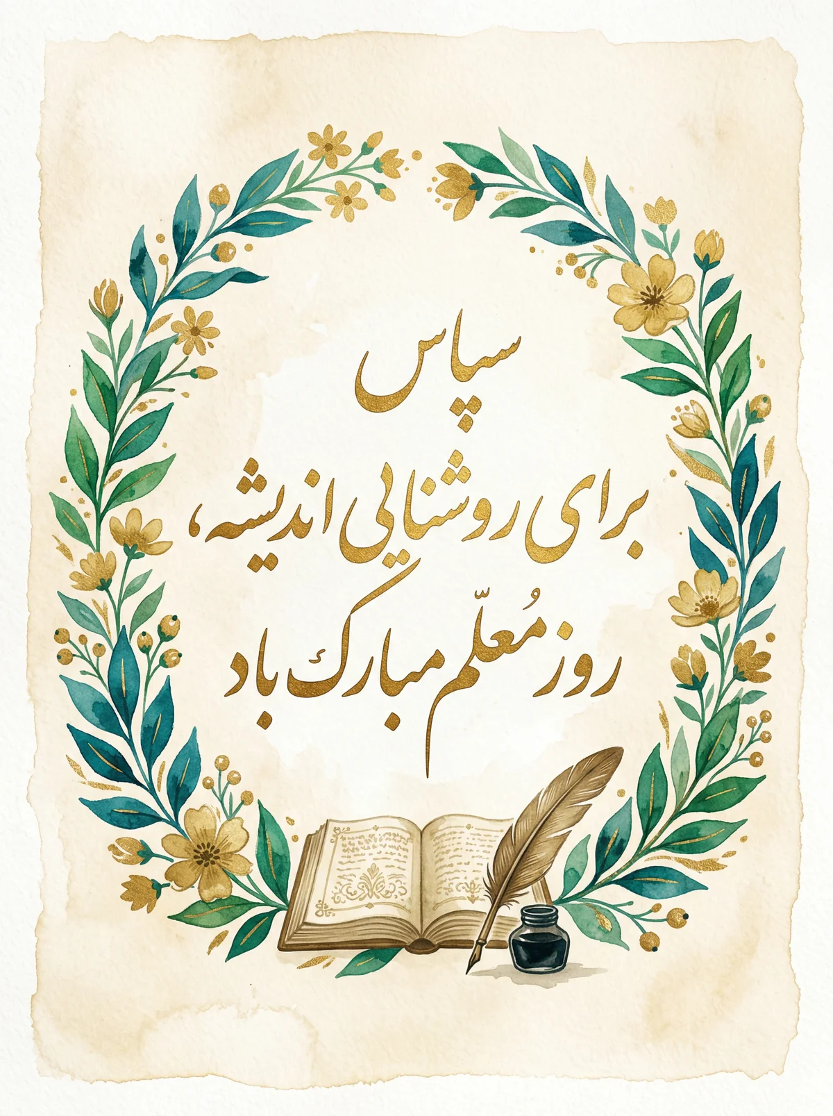 کارت تبریک روز معلم برای استاد یا معلم عزیزم