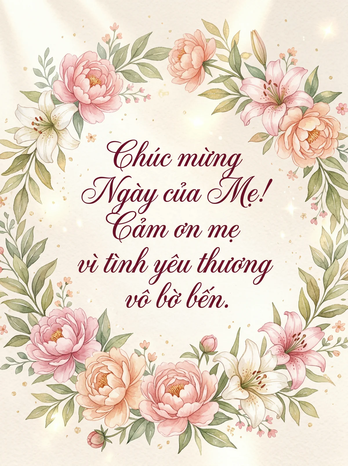 Lời chúc Ngày của Mẹ ấm áp