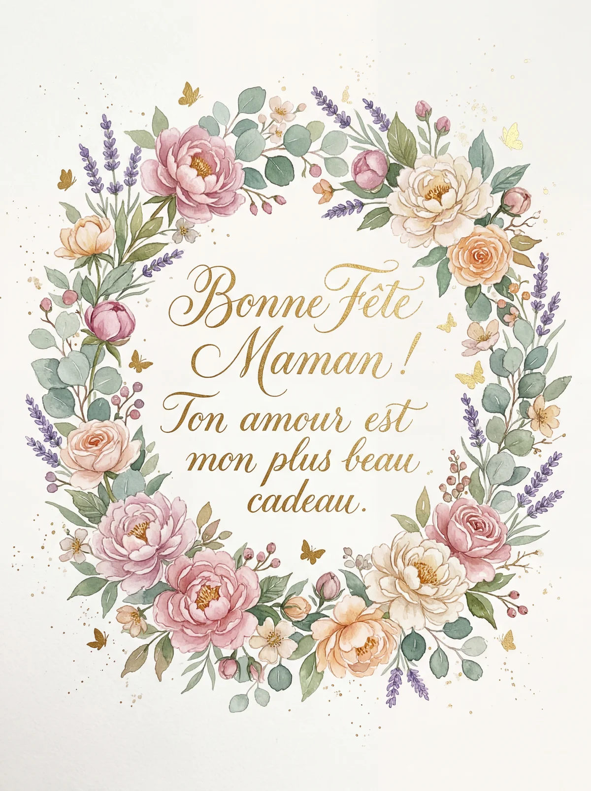 Carte de vœux pour la Fête des Mères