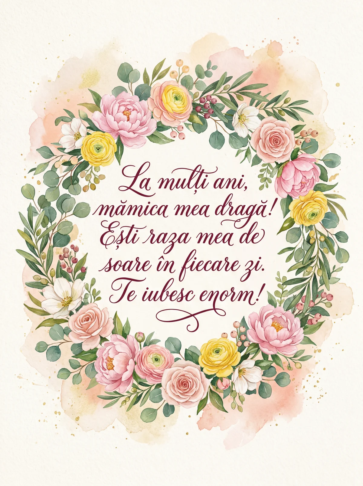 Urări de Ziua Mamei pentru mama mea iubită
