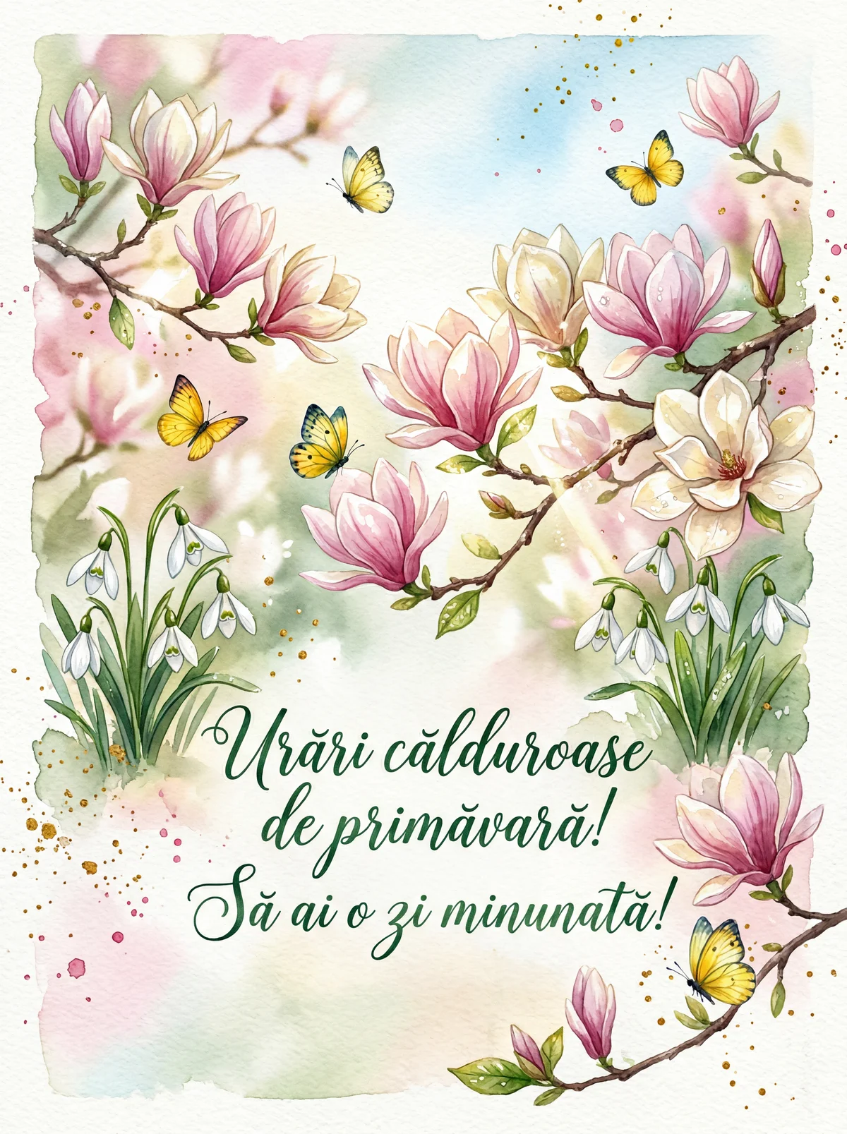 Urări călduroase de primăvară! Să ai o zi minunată!