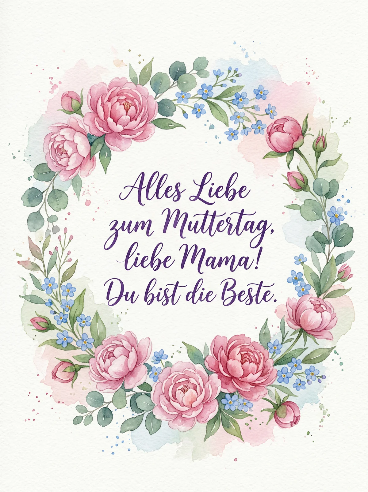 Alles Liebe zum Muttertag, liebe Mama!