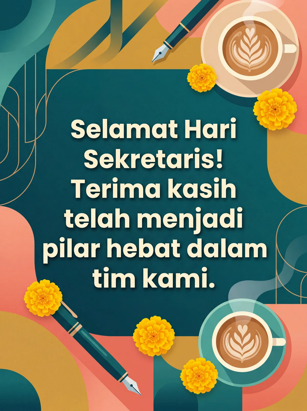 Ucapan Hari Sekretaris untuk rekan kerja yang hebat