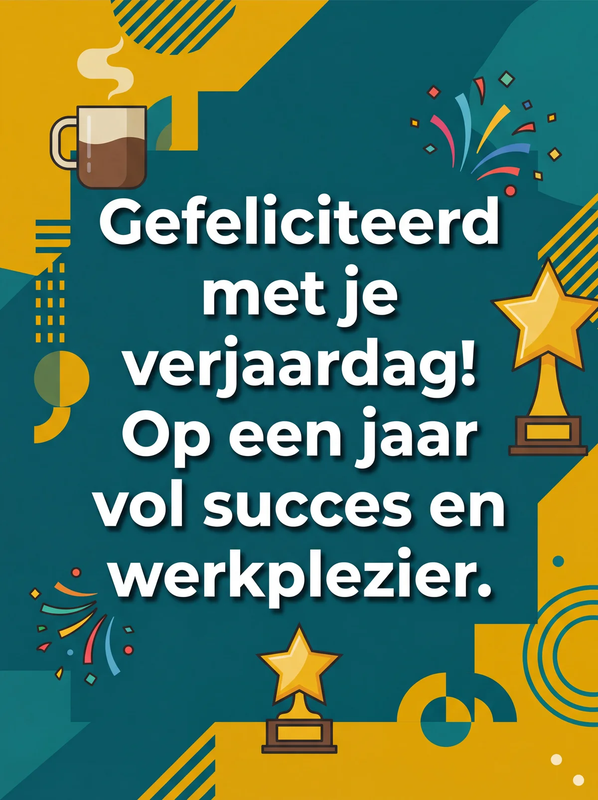 Verjaardagskaart voor een collega
