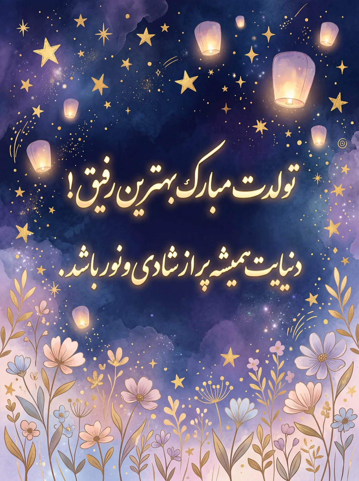 پیام تبریک تولد برای بهترین دوستم