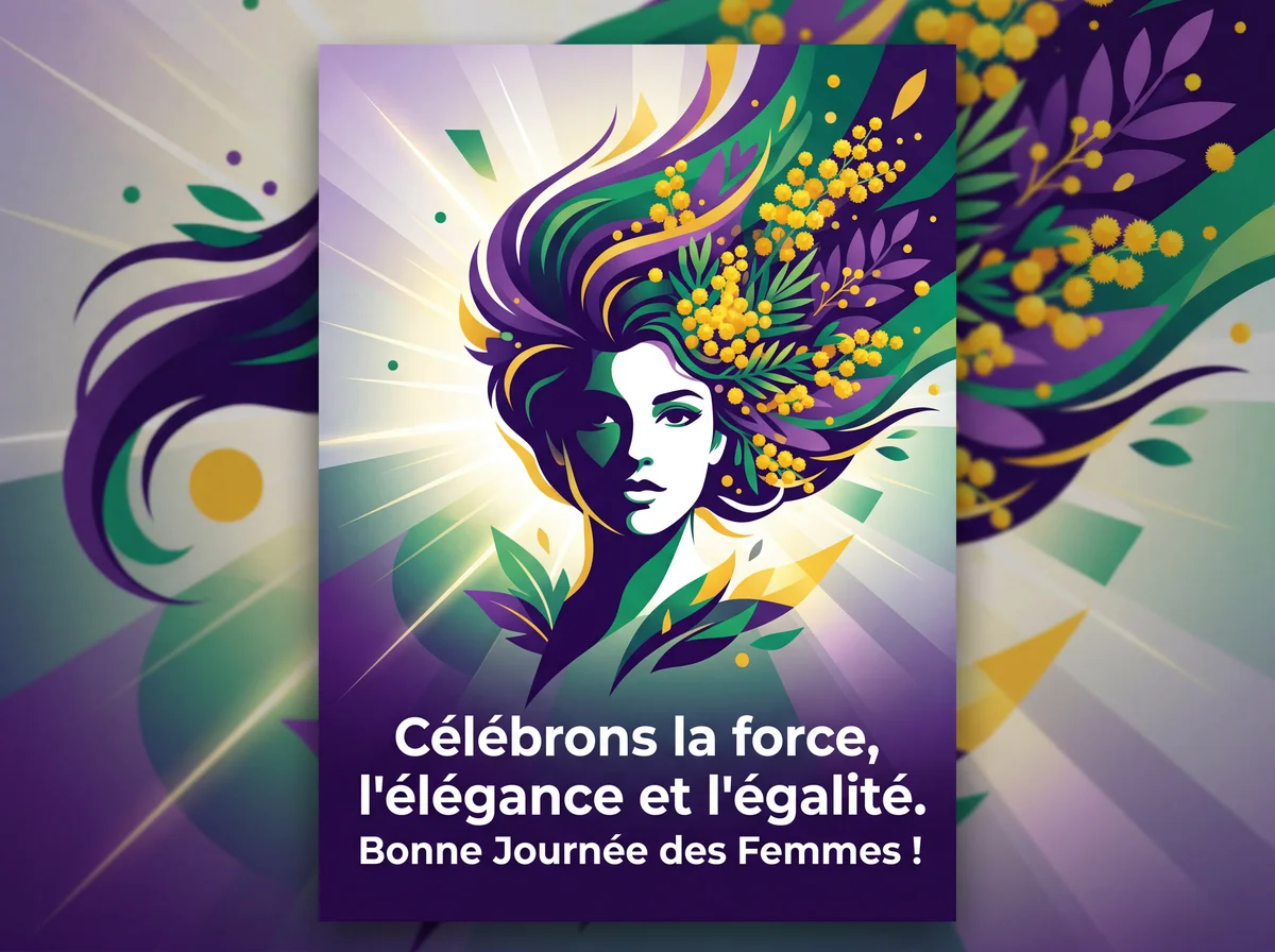 Carte pour la Journée Internationale des droits des femmes