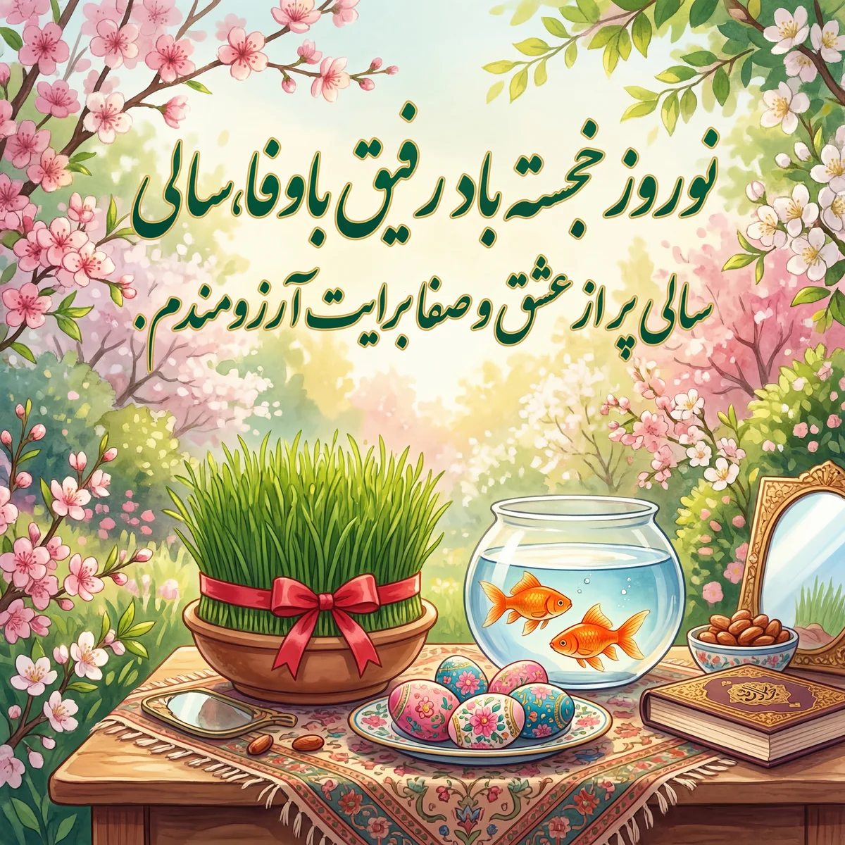 کارت تبریک عید نوروز برای دوست صمیمی