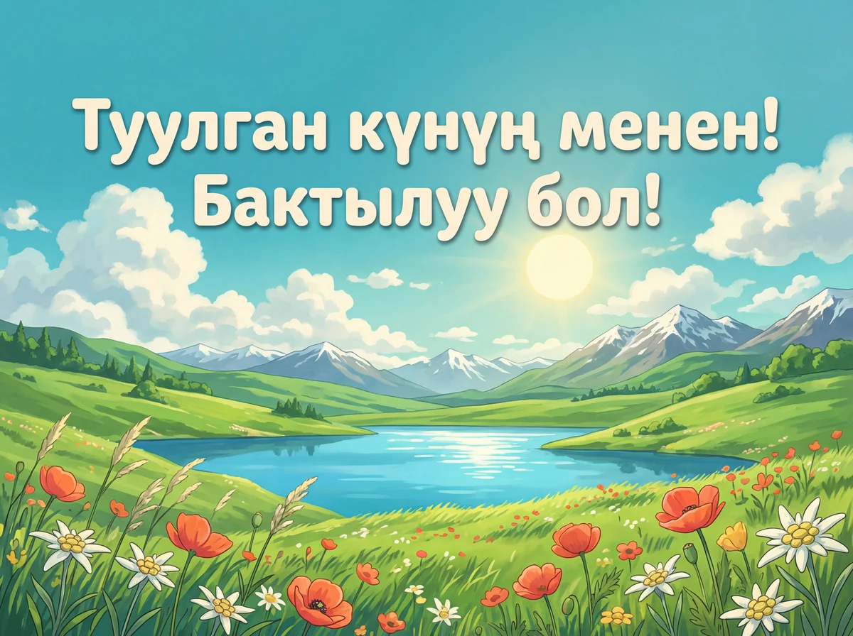 Туулган күнүң менен! Бактылуу бол!