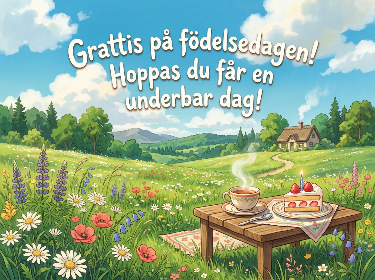 Grattis på födelsedagen, [Name]! Hoppas du får en underbar d...