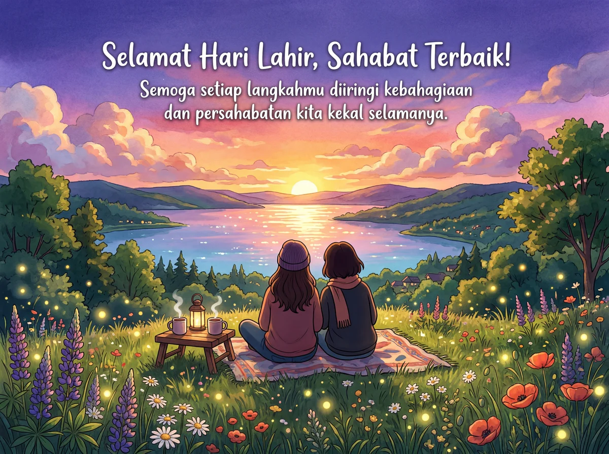 Ucapan hari lahir untuk rakan baik