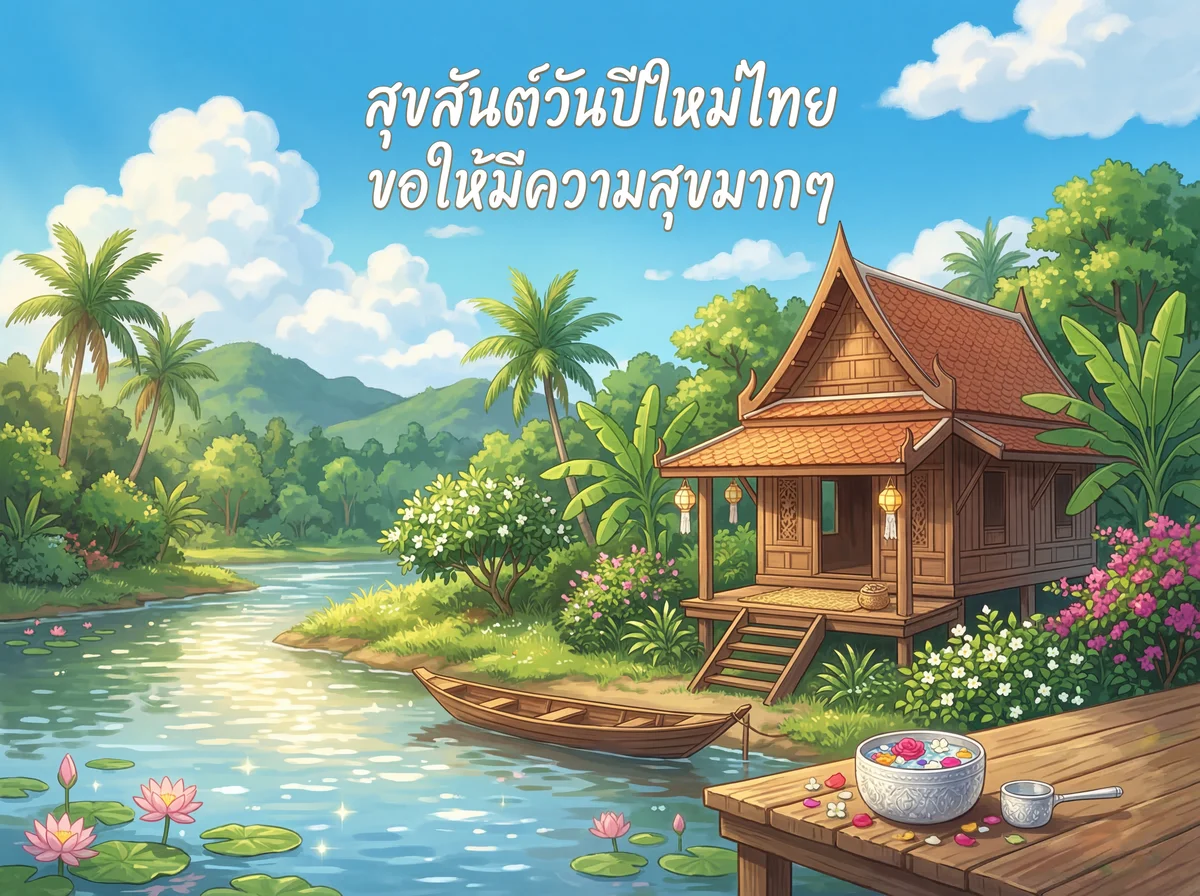 สุขสันต์วันปีใหม่ไทย ขอให้มีความสุขมากๆ