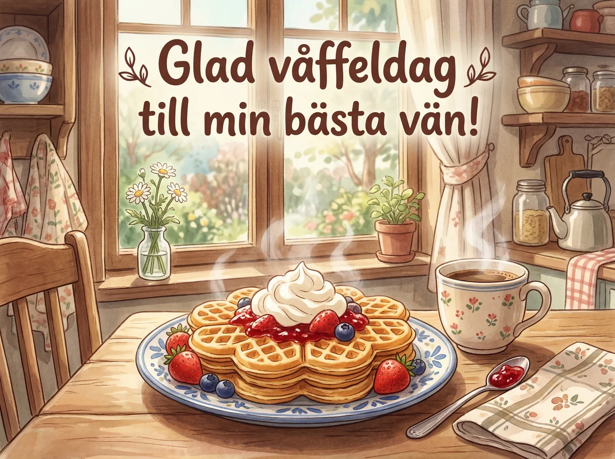 Glad våffeldag till min bästa vän!