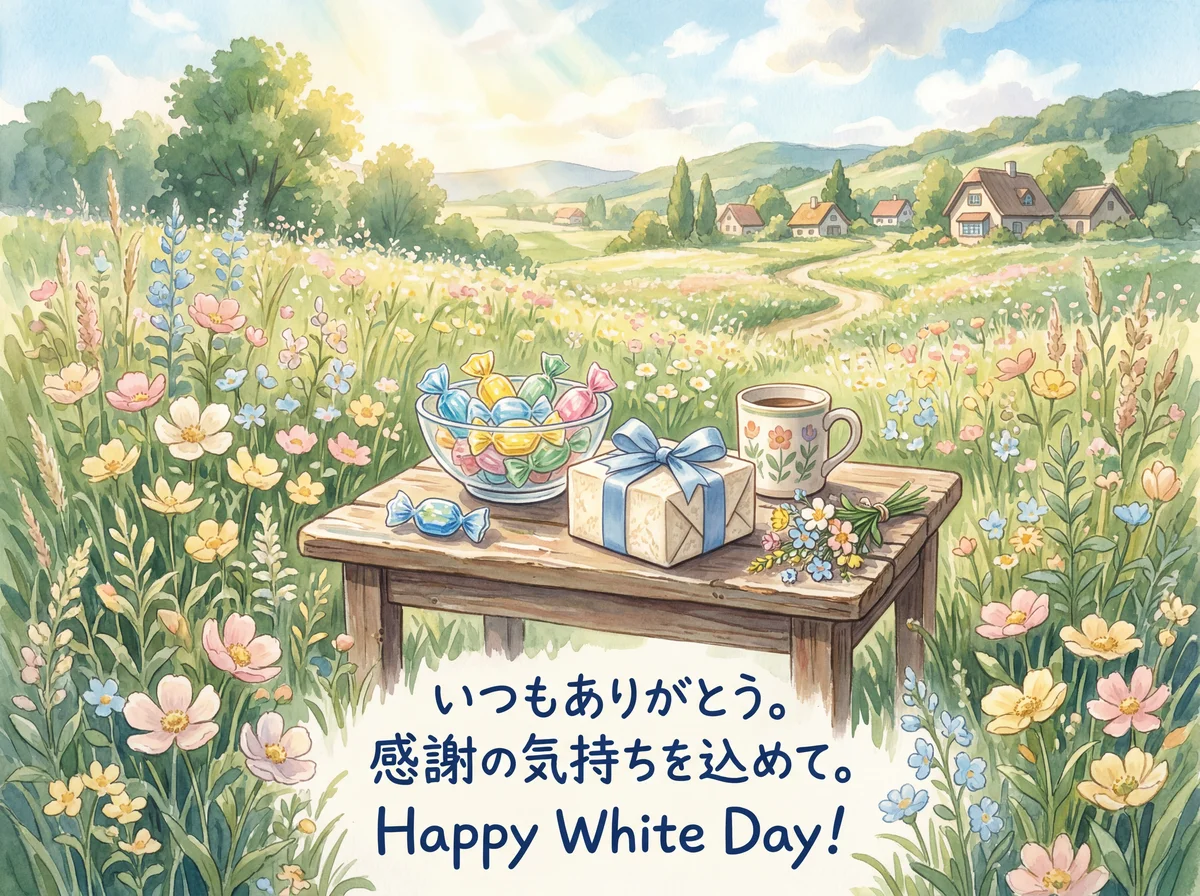 ホワイトデーのお返しに添えるメッセージ