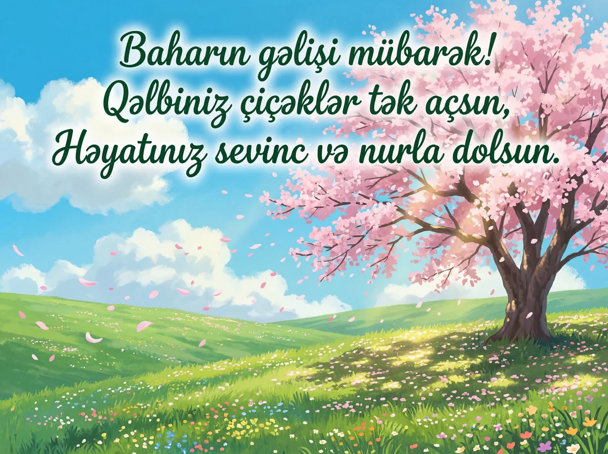 Ən xoş arzularla bahar təbriki!