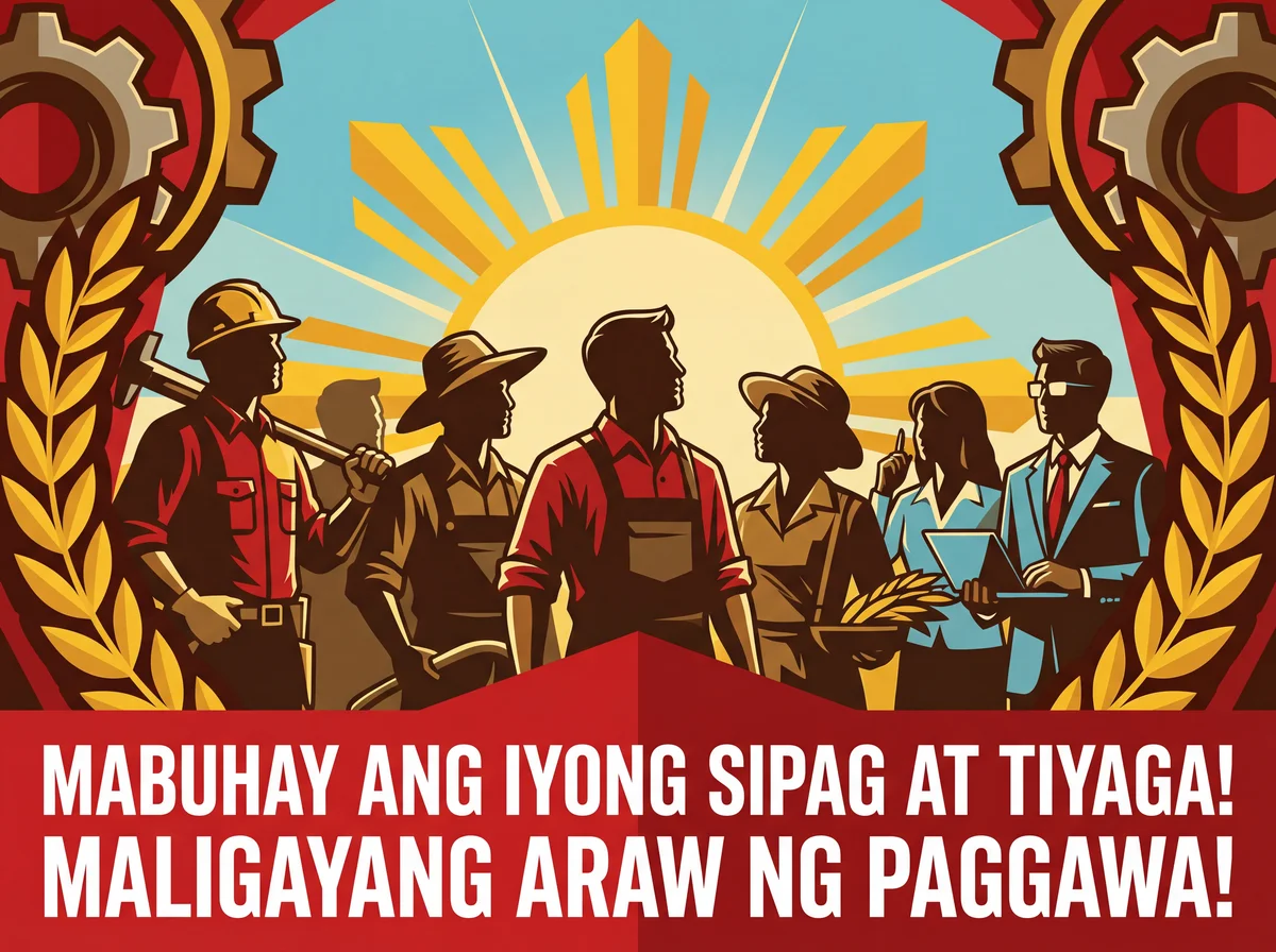 pagbati sa Araw ng Paggawa para sa mga manggagawa