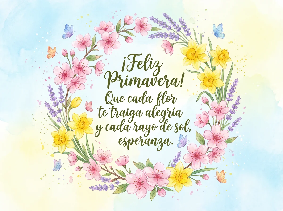 saludo de primavera para amigos y familiares