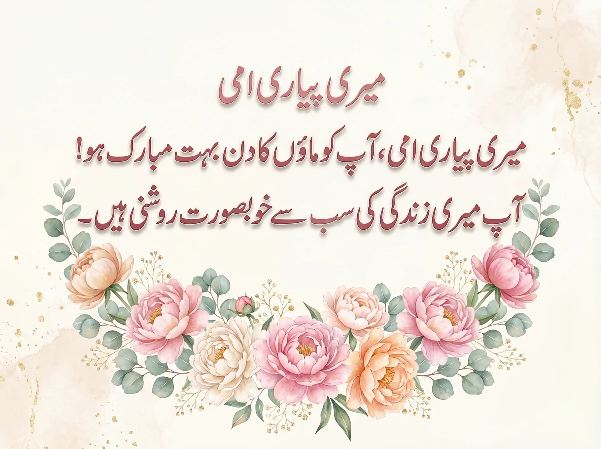 ماؤں کے دن پر میری پیاری امی کے لیے نیک تمنائیں