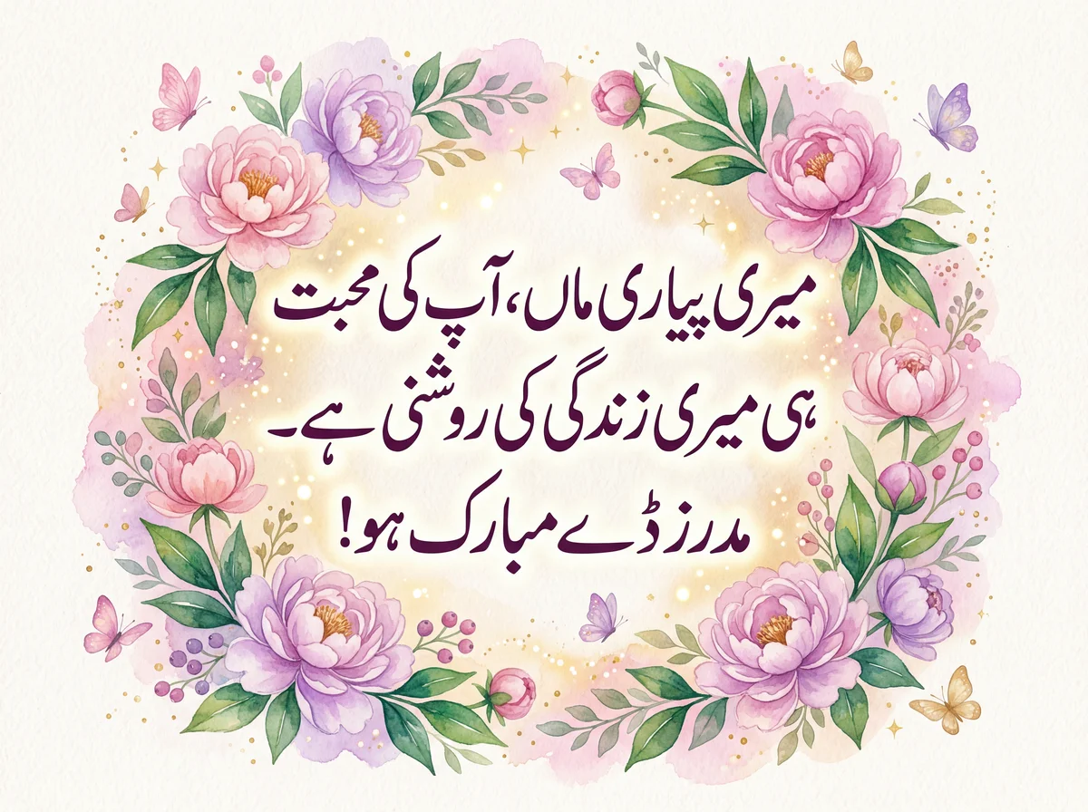 ماں کے لیے مدرز ڈے کی نیک تمنائیں