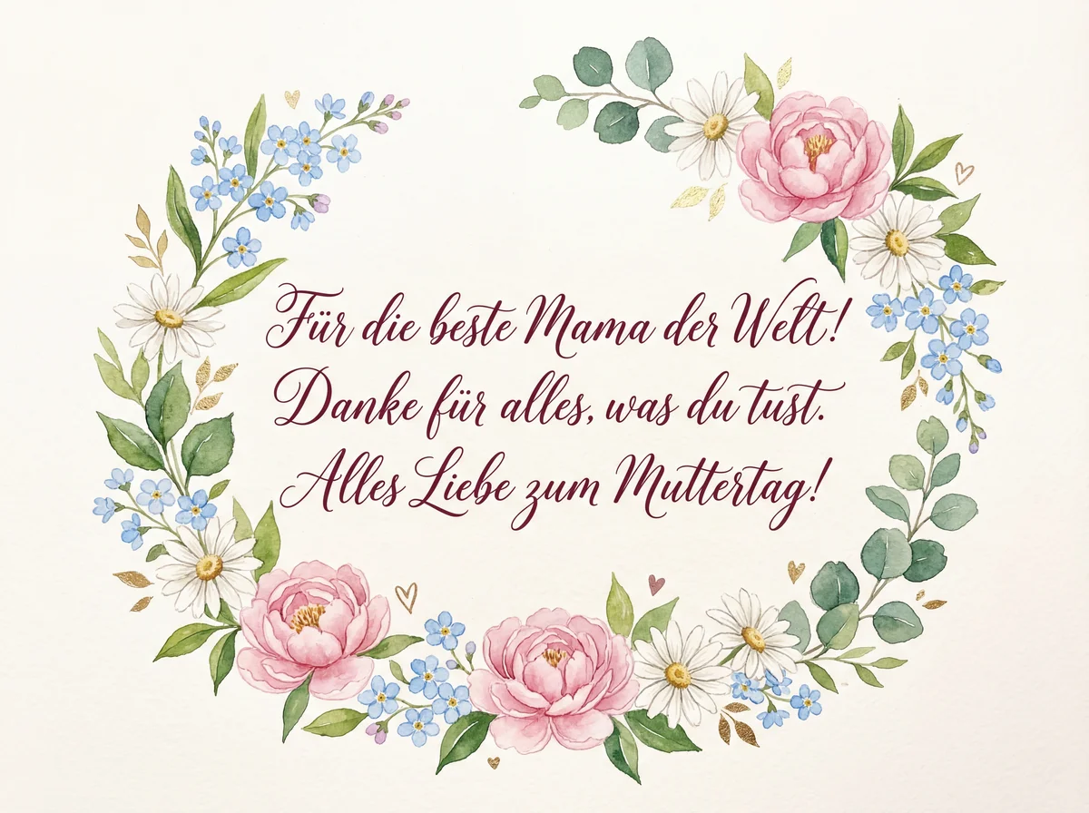 Glückwünsche zum Muttertag für die beste Mama