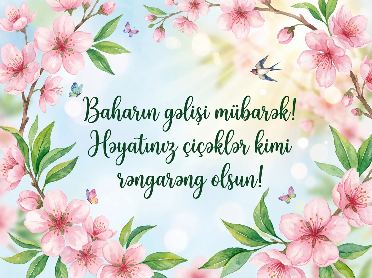 Yazın gəlişi münasibətilə ən səmimi təbriklər!