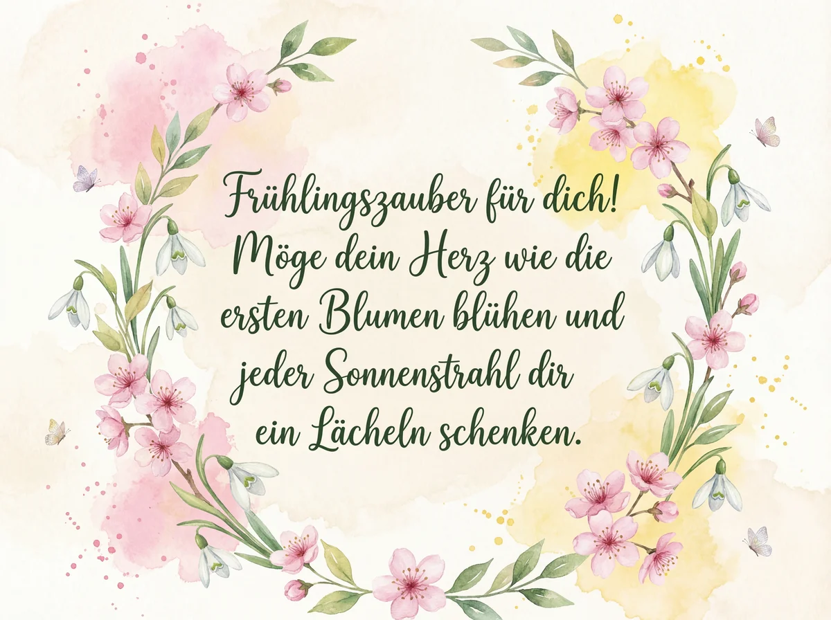 Frühlingsgrüße für einen lieben Menschen