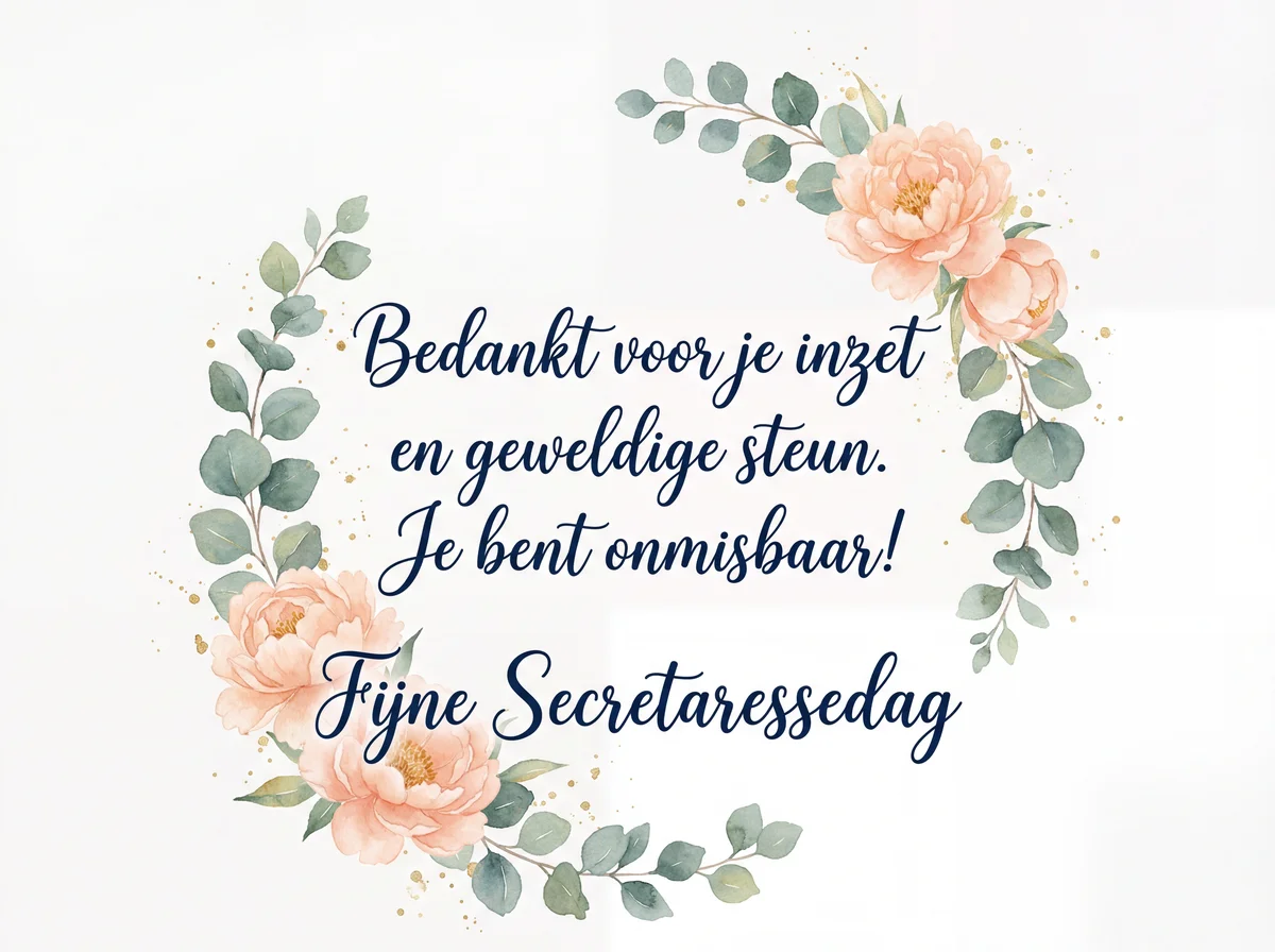 Een bedankje voor je inzet op Secretaressedag