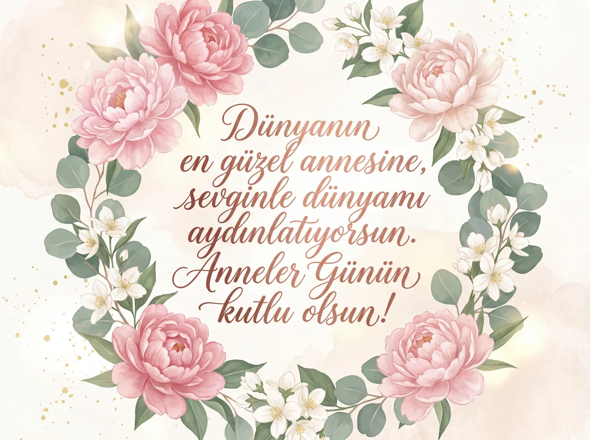 Anneler Günü için anneme içten bir kutlama mesajı