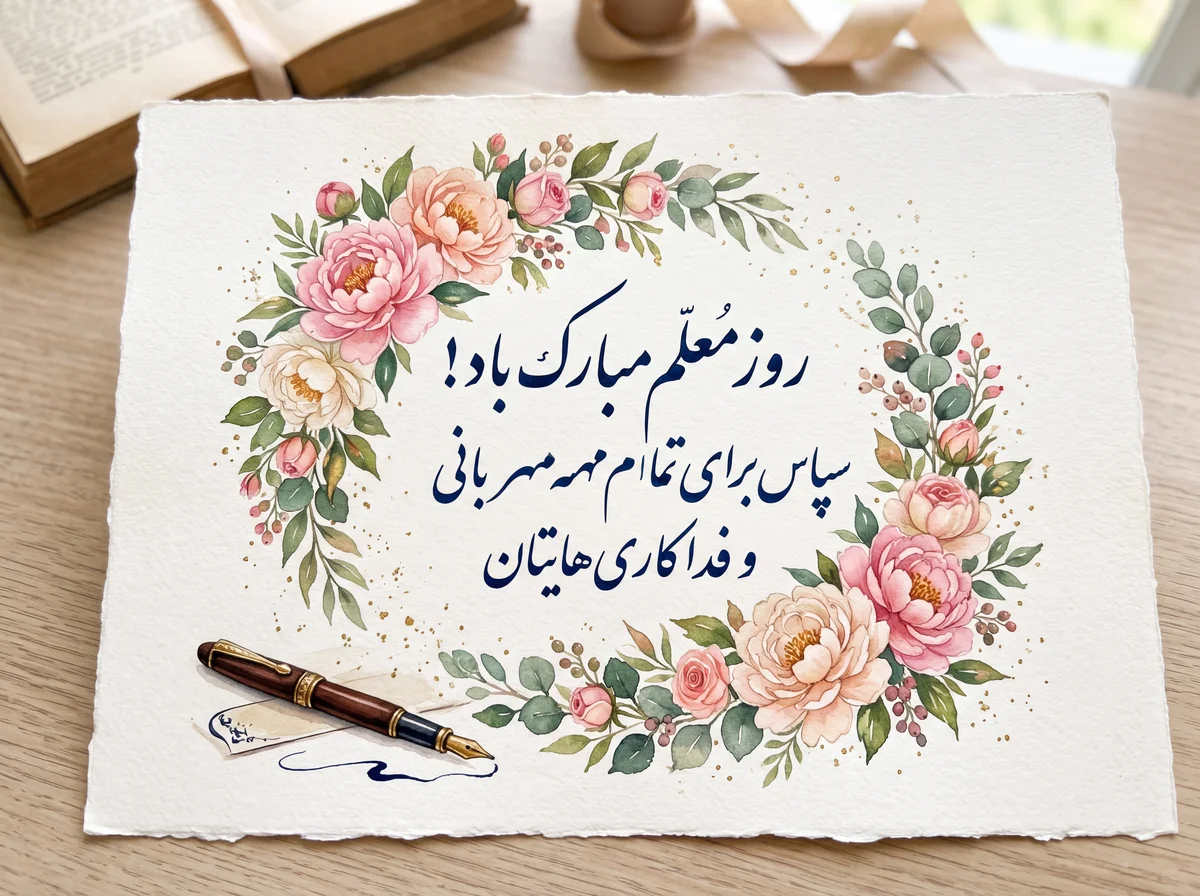 تبریک روز معلم به معلم عزیز و فداکارم