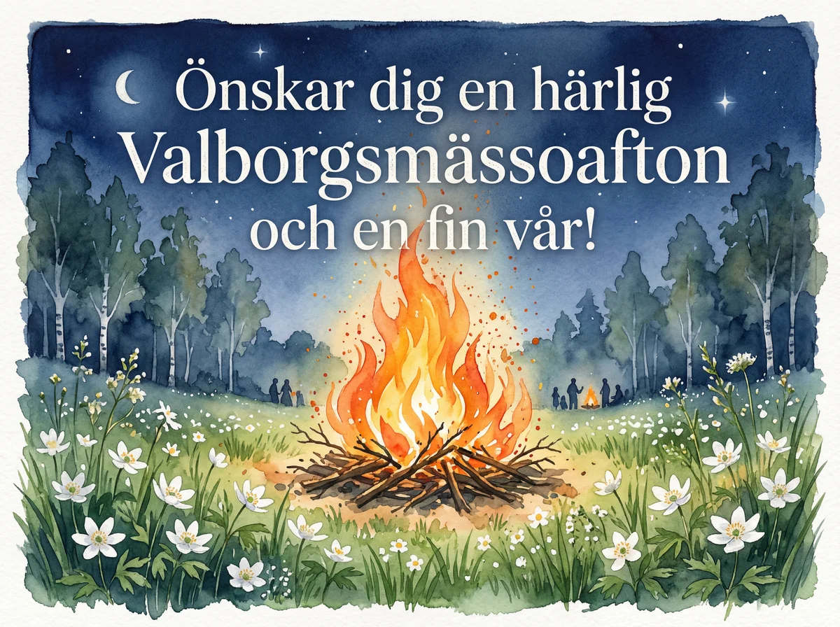 Önskar dig en härlig Valborgsmässoafton och en fin vår!