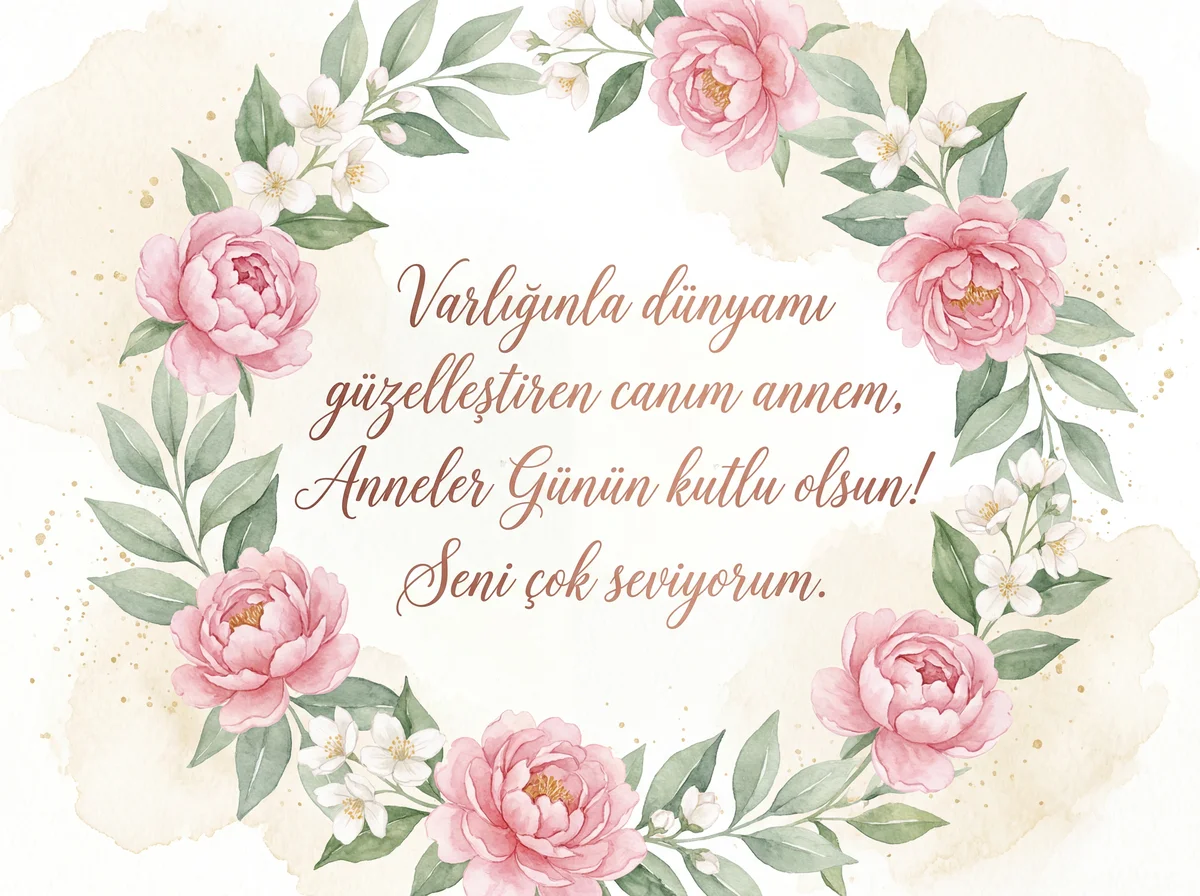 Anneler Günü için anneye kısa ve içten bir tebrik mesajı.