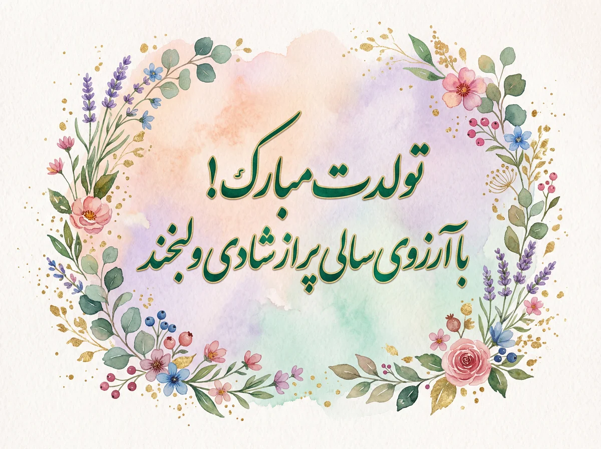 تولدت مبارک! امیدوارم سالی پر از شادی داشته باشی.