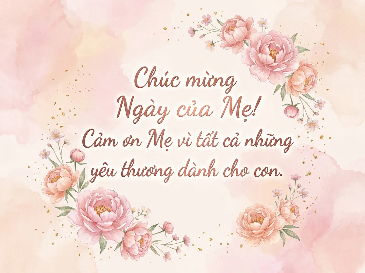 thiệp chúc mừng Ngày của Mẹ cho mẹ thân yêu