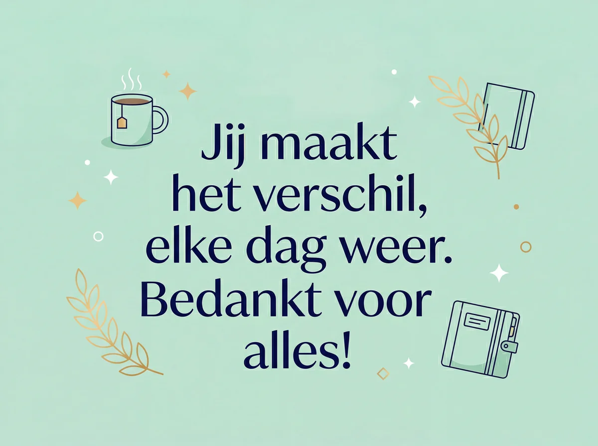 inspiratie voor secretaressedag kaartje