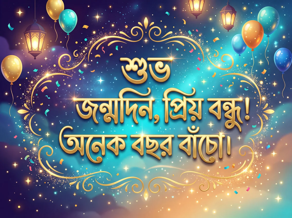 শুভ জন্মদিন, প্রিয় বন্ধু! অনেক বছর বাঁচো।